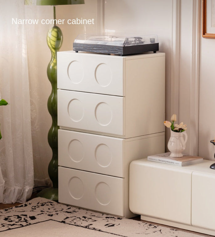 Poplar Solid Wood French Cream Style Module Combination TV Cabinet.