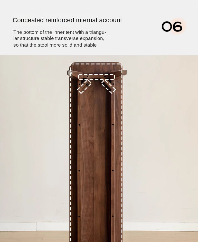 Black Walnut Solid Wood, Sandalwood Modern Long Bench