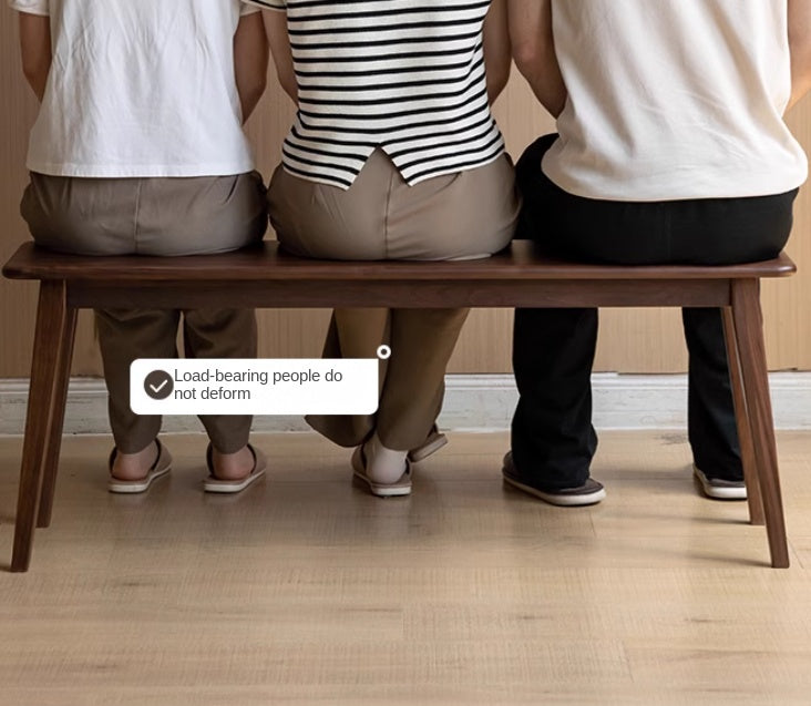 Black Walnut Solid Wood, Sandalwood Modern Long Bench