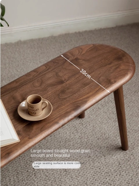 Black Walnut, Oak Solid Wood Nordic Long Bench