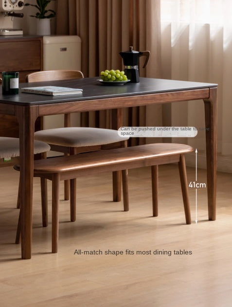 Black Walnut, Oak Solid Wood Nordic Long Bench