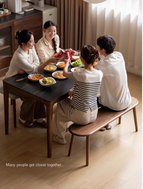 Black Walnut, Oak Solid Wood Nordic Long Bench