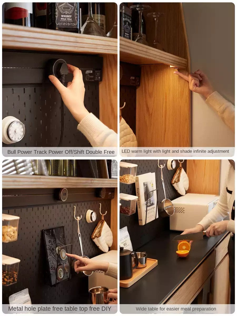 Oak, Ash Solid Wood Modern Rock Board Sideboard