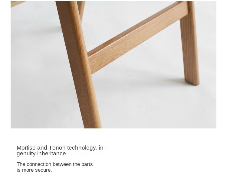 2 pcs- Oak Solid Wood High Bar Chair