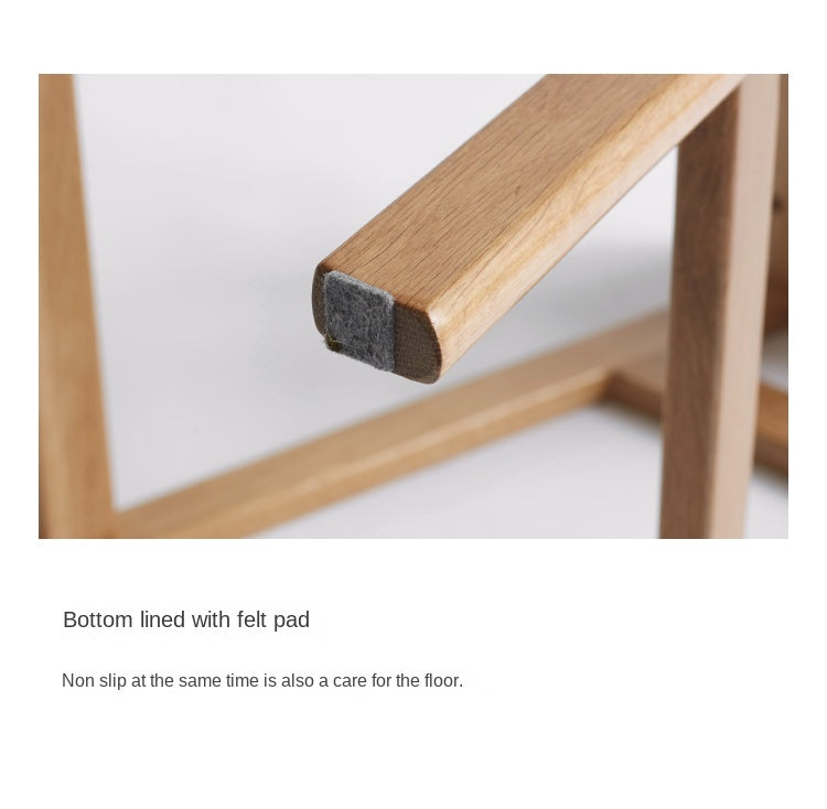 2 pcs- Oak Solid Wood High Bar Chair