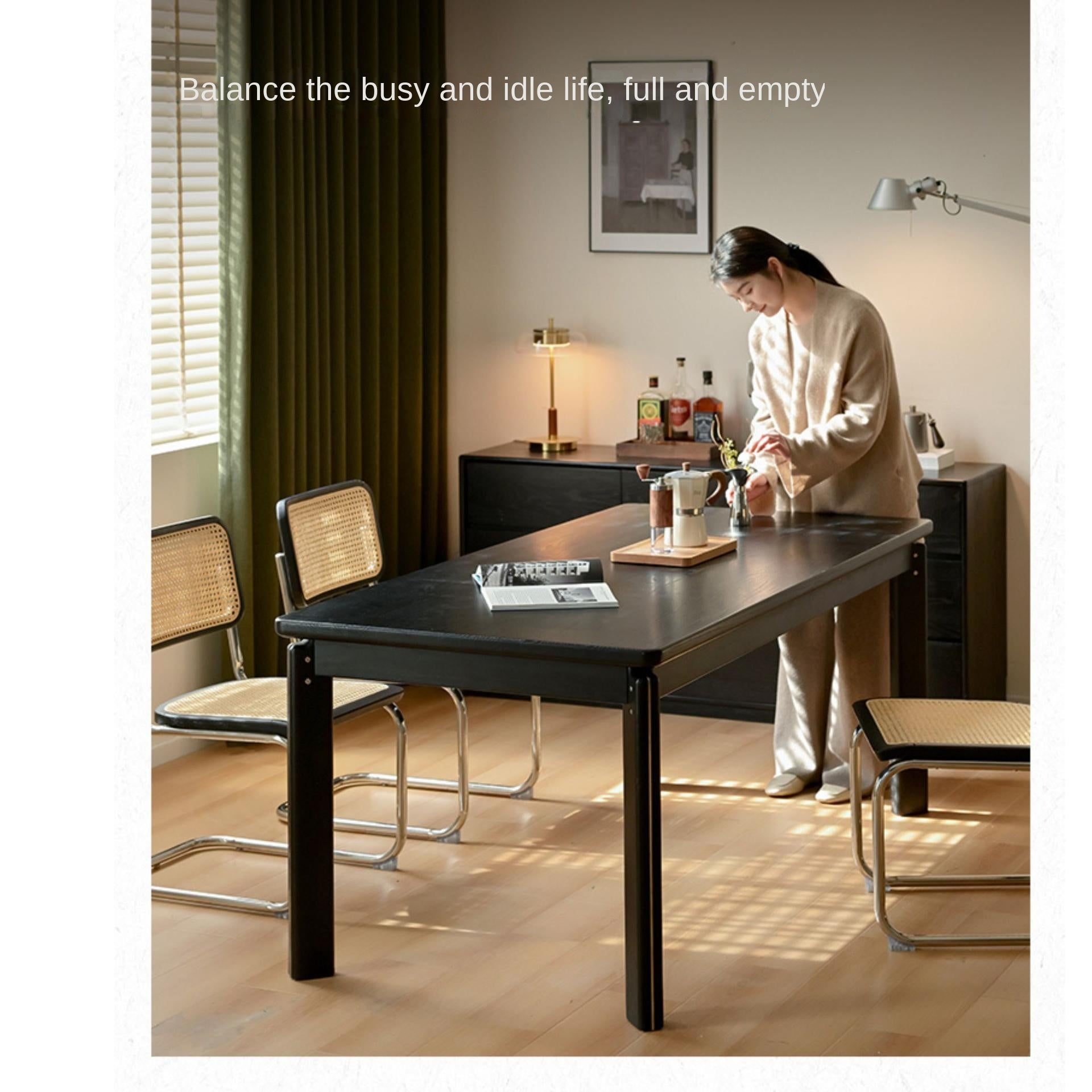 Ash, Oak Solid Wood Large Dining Table