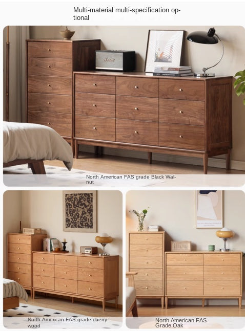 Oak Solid Wood Modern Chest of Drawers
