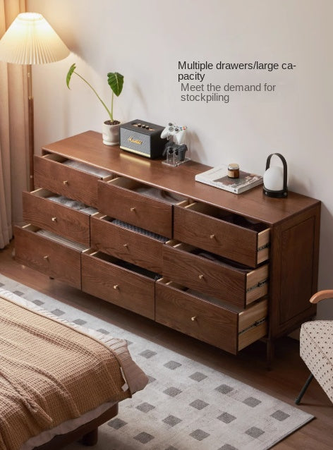 Oak Solid Wood Modern Chest of Drawers