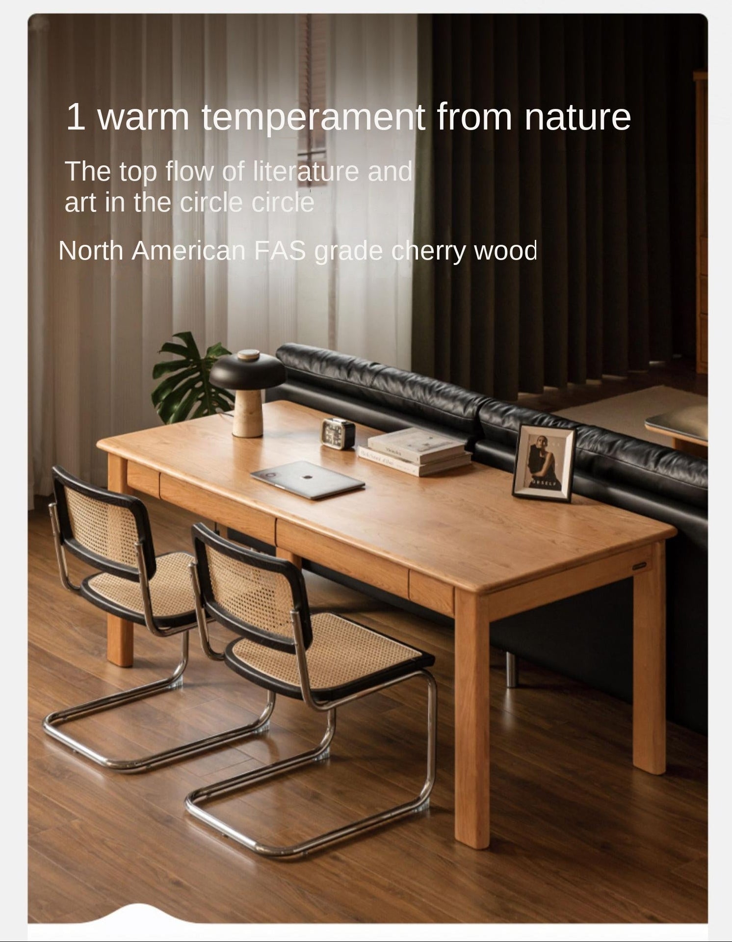 Cherry Solid Wood office Desk Large Size.