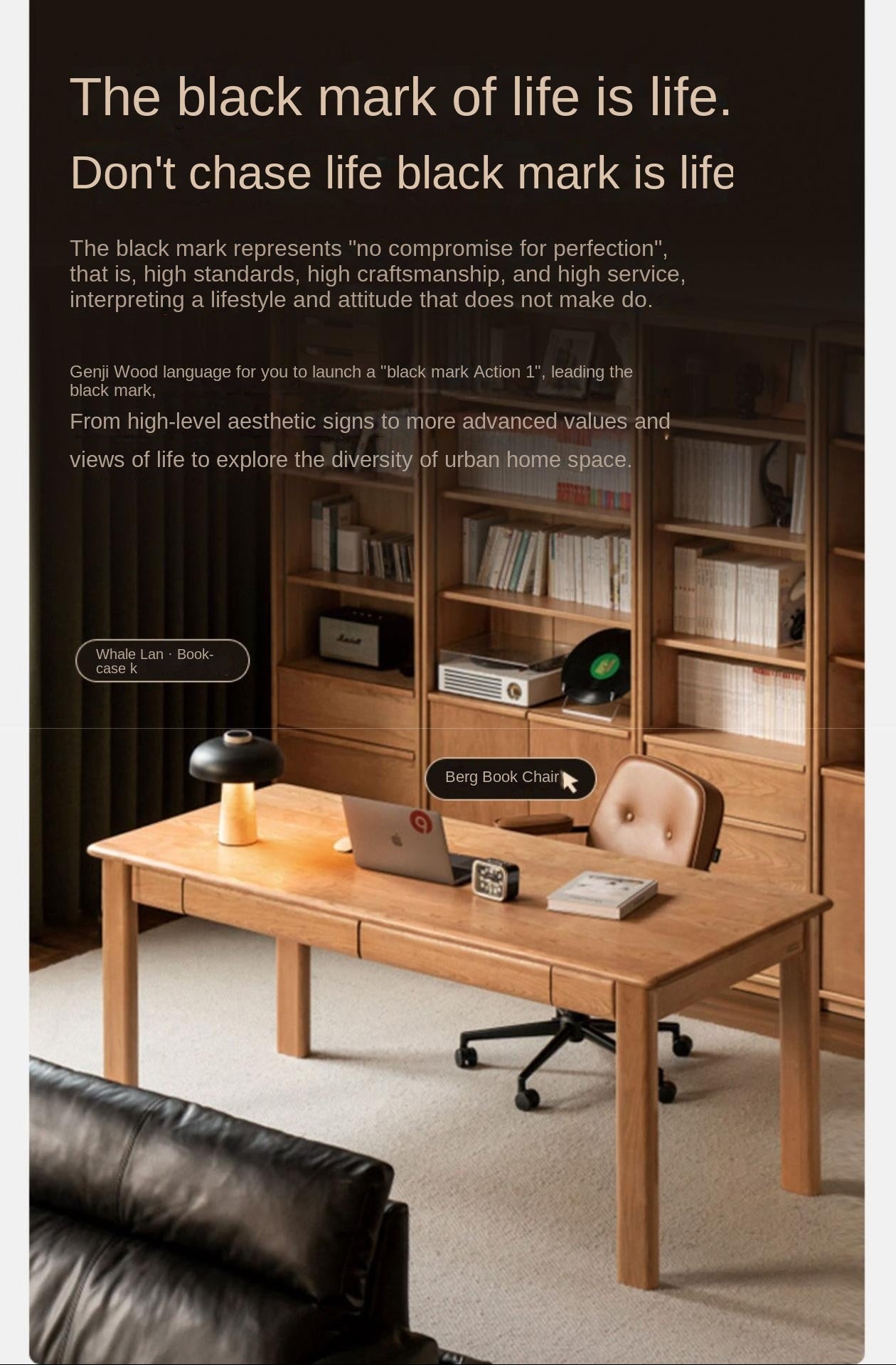 Cherry Solid Wood office Desk Large Size.