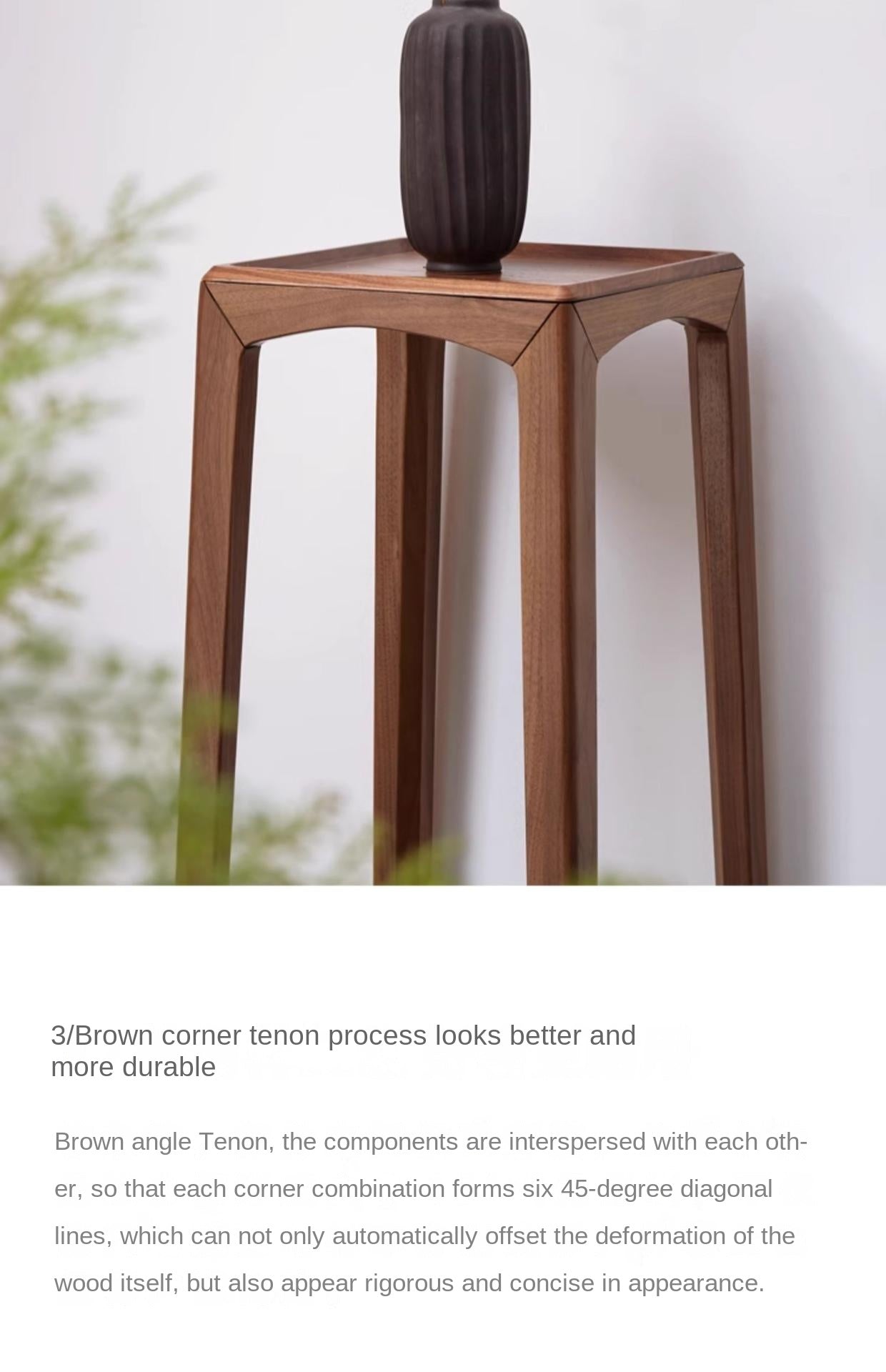 Black Walnut Solid Wood Flower Rack