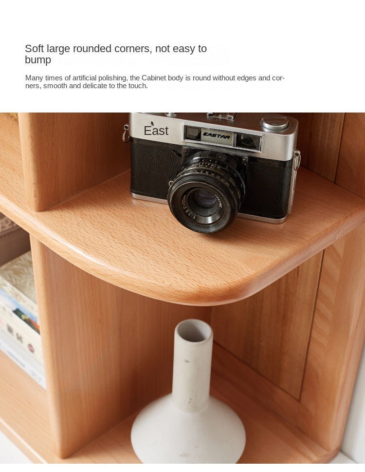 European Beech Solid Wood Corner Modern Side Cabinet