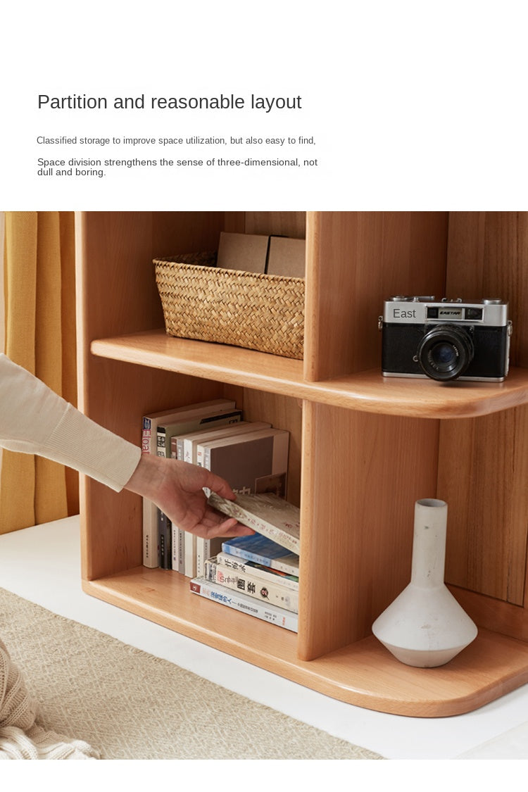 European Beech Solid Wood Corner Modern Side Cabinet