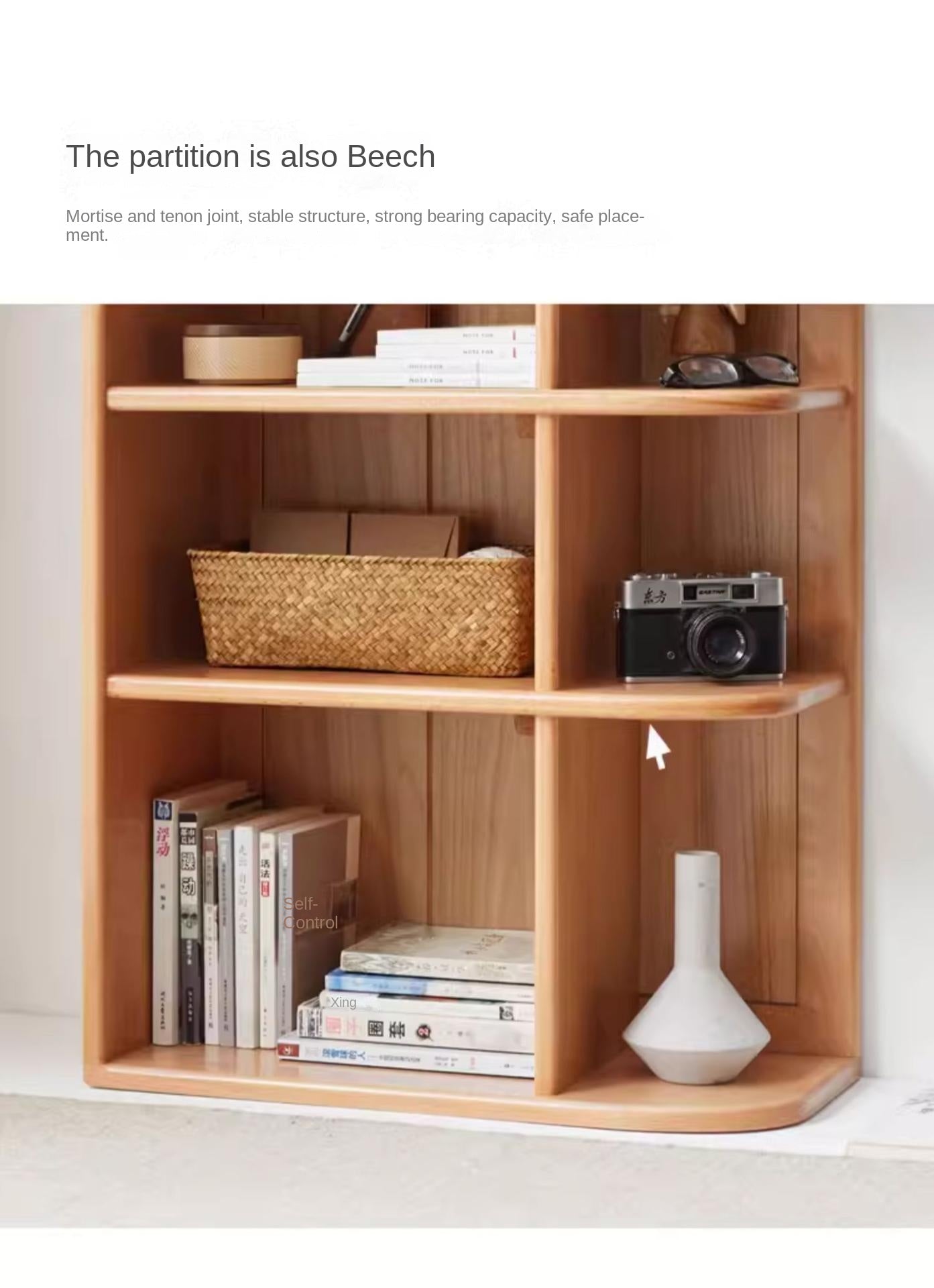 European Beech Solid Wood Corner Modern Side Cabinet