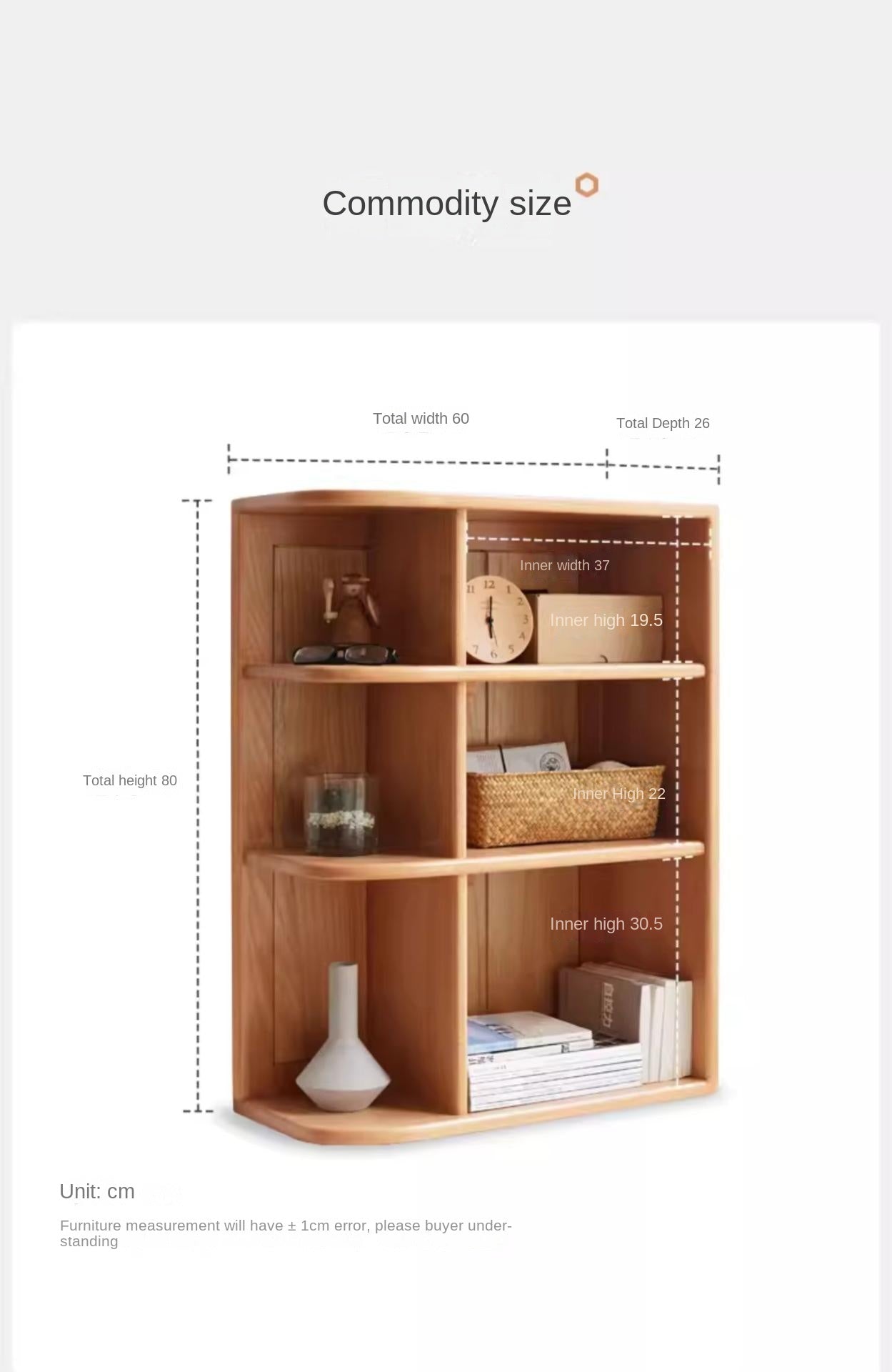 European Beech Solid Wood Corner Modern Side Cabinet