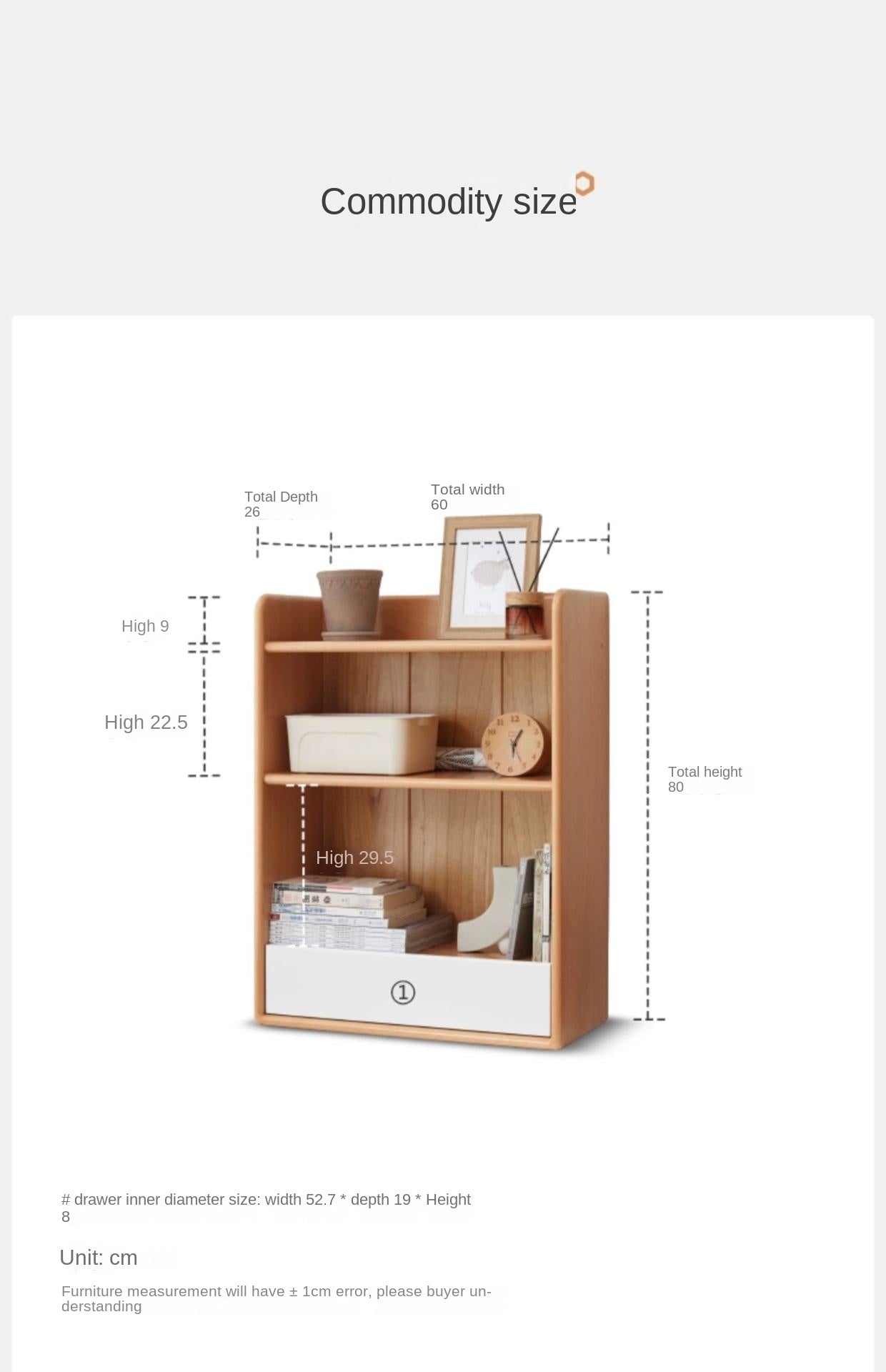 European Beech Solid Wood Bay Modern Tatami Side Cabinet