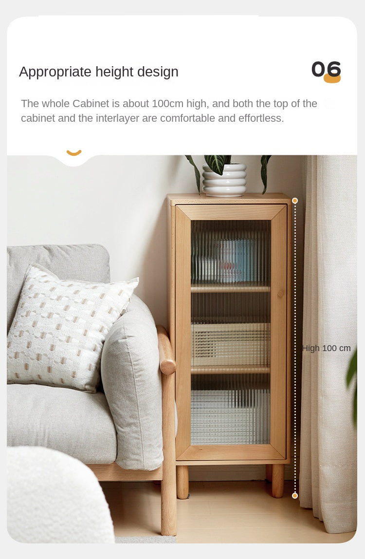 Beech Solid Wood Nordic Side Cabinet