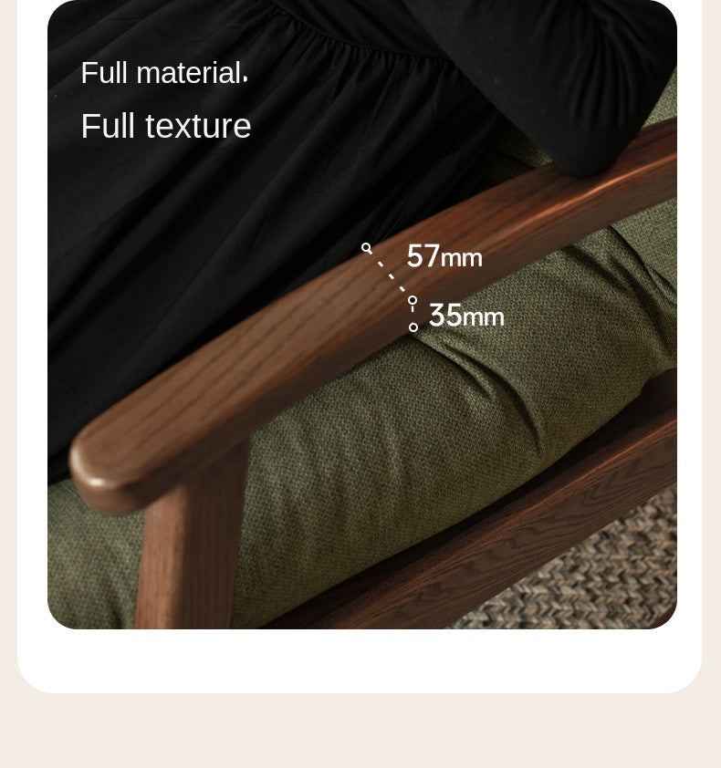 Oak Solid Wood Sofa Modern Lounge Chair.