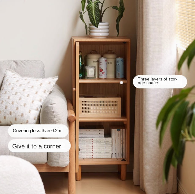 Beech Solid Wood Nordic Side Cabinet.