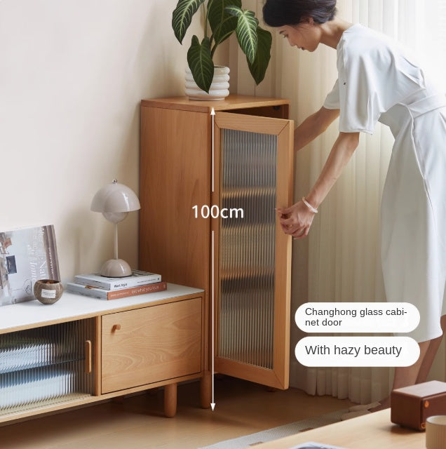 Beech Solid Wood Nordic Side Cabinet