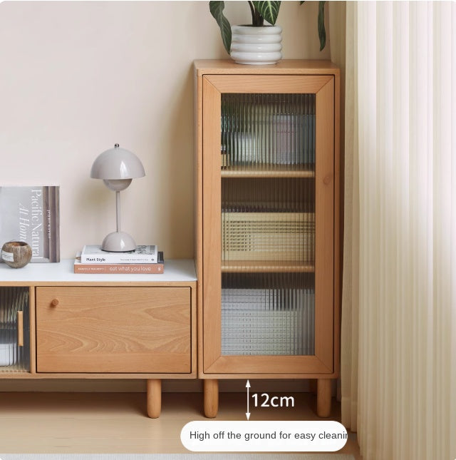 Beech Solid Wood Nordic Side Cabinet