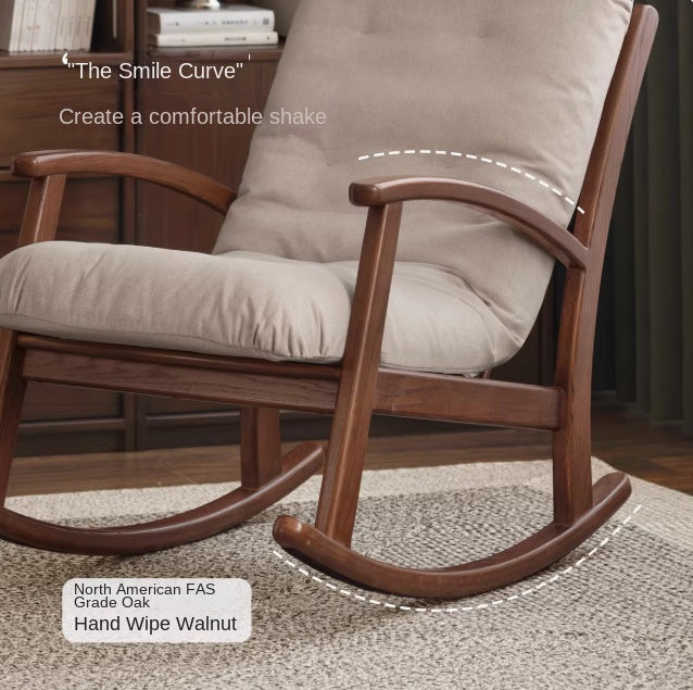 Oak Solid Wood Sofa Modern Lounge Chair.
