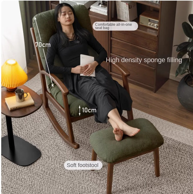 Oak Solid Wood Sofa Modern Lounge Chair.