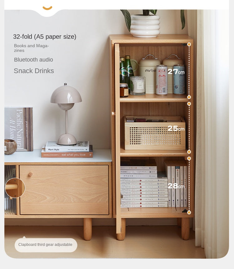 Beech Solid Wood Nordic Side Cabinet