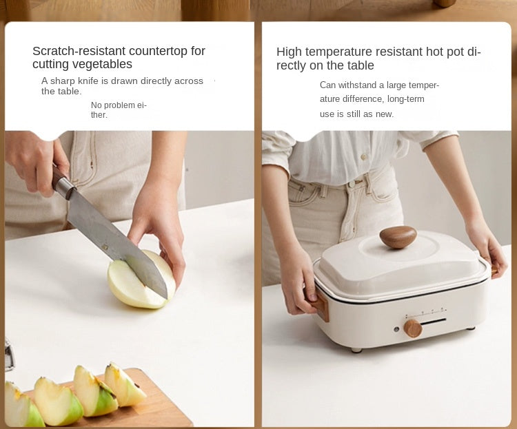 Ash, Oak Solid Wood Modern Rock Dining Table