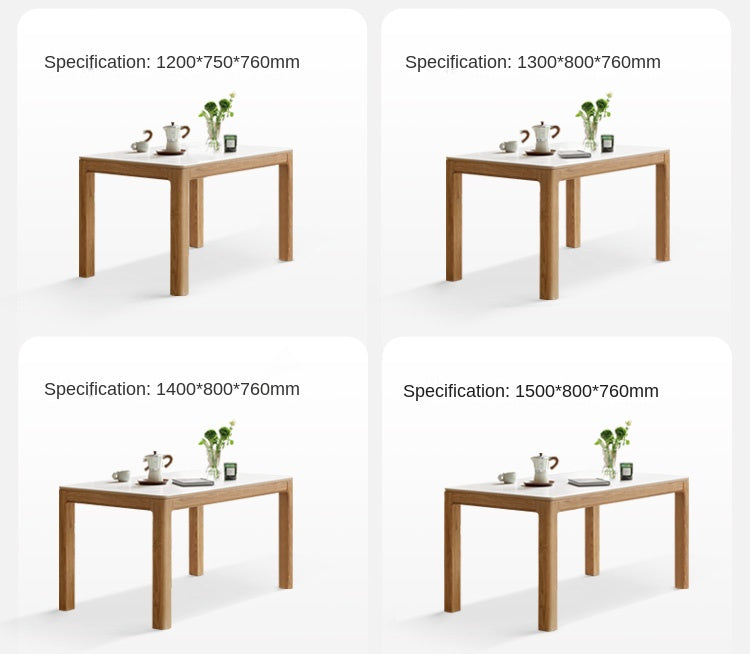 Ash, Oak Solid Wood Modern Rock Dining Table