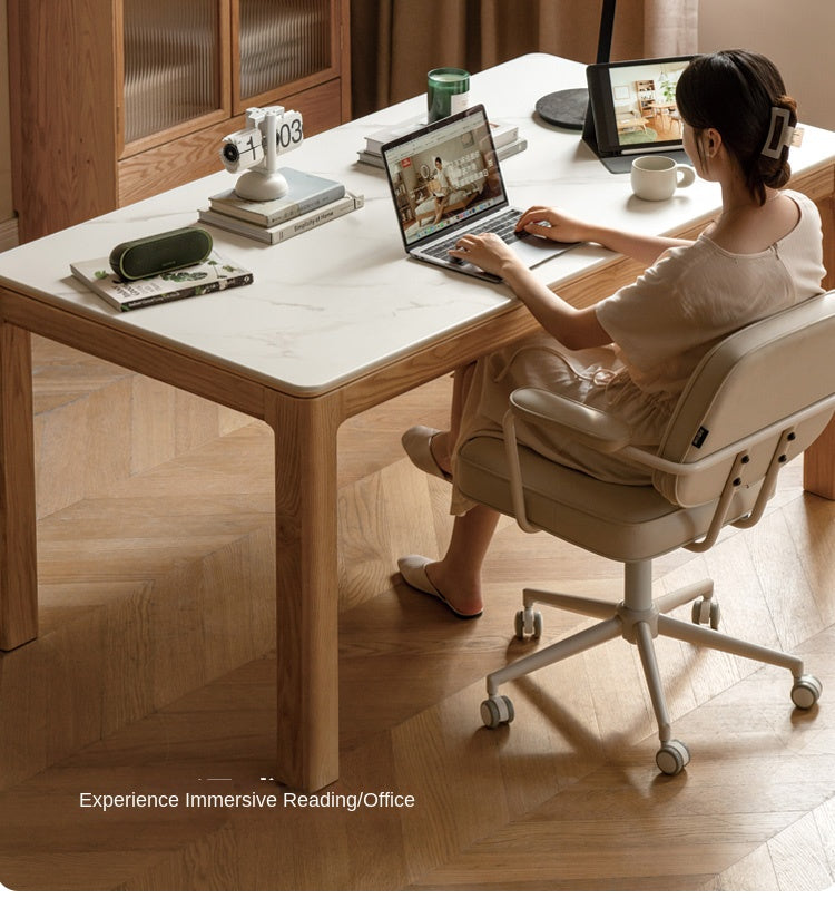 Ash, Oak Solid Wood Modern Rock Dining Table