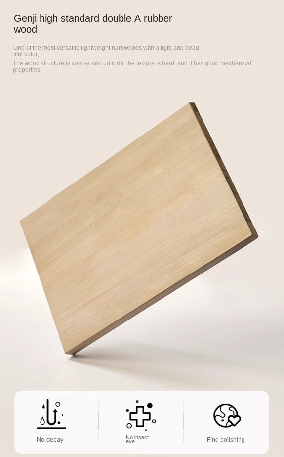 Poplar Solid Wood Modern White Nightstand.
