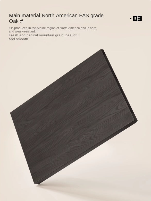 Ash, Oak Solid Wood Medieval Style Rock Plate Retro Dining Table