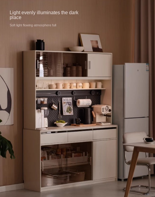 Solid Rubberwood Cream Style Rock Board Sideboard.