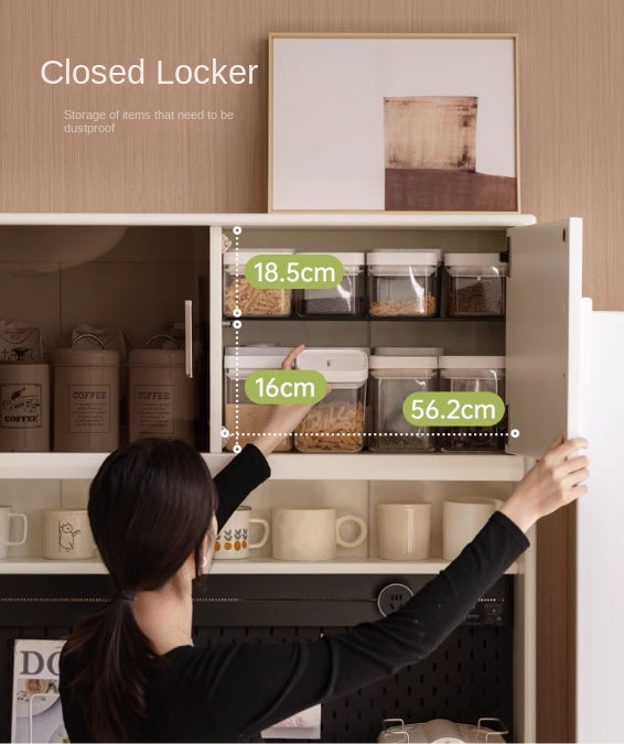 Solid Rubberwood Cream Style Rock Board Sideboard.