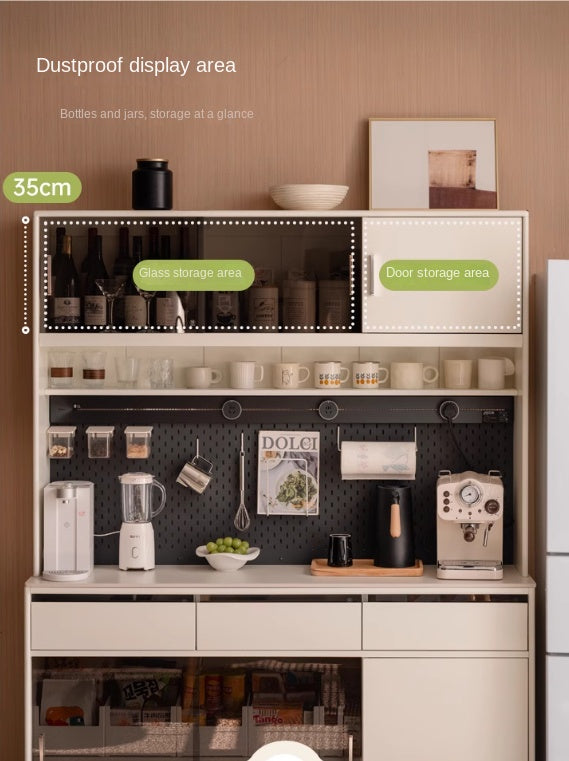 Solid Rubberwood Cream Style Rock Board Sideboard.