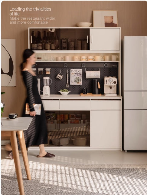 Solid Rubberwood Cream Style Rock Board Sideboard.