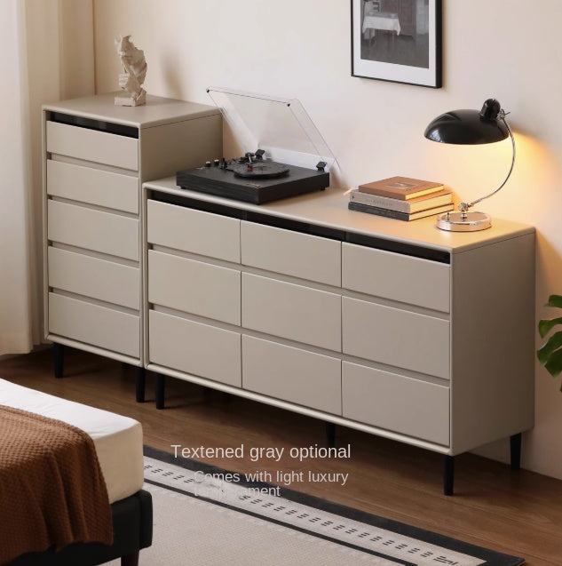 Solid Rubberwood, Tulipwood Modern Drawer Cabinet