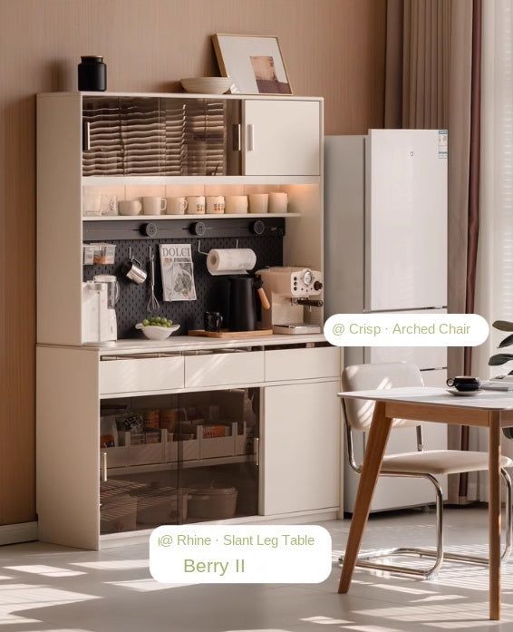 Solid Rubberwood Cream Style Rock Board Sideboard.