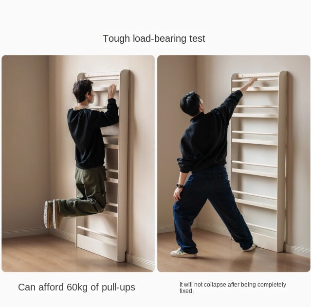 Rubber Solid Wood Cream Style Corner Storage Bookshelf.