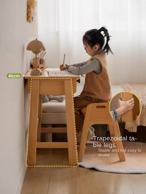 Beech Solid Wood Children's Study Writing Desk.