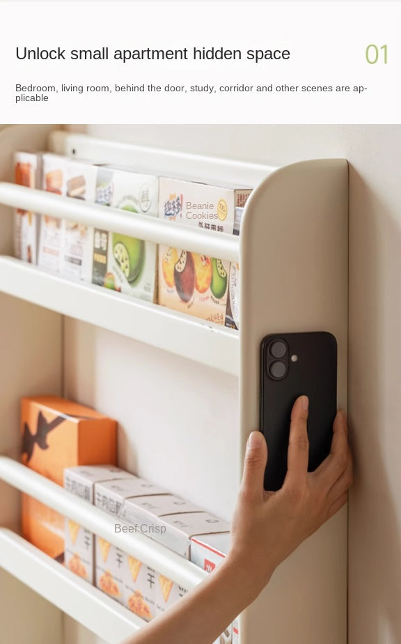 Rubber Solid Wood Cream Style Corner Storage Bookshelf.