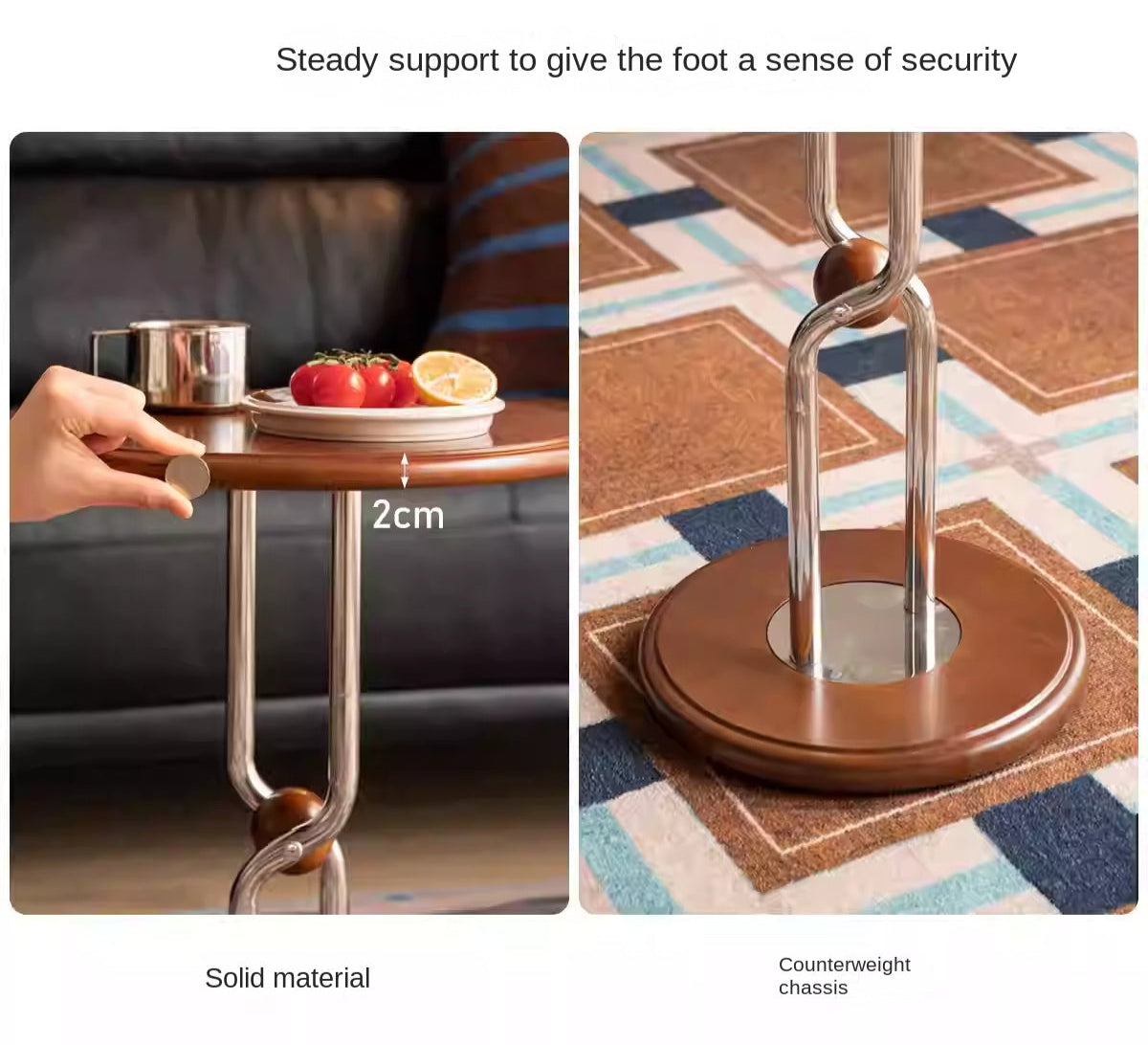 Poplar Solid Wood Bauhaus Side Table