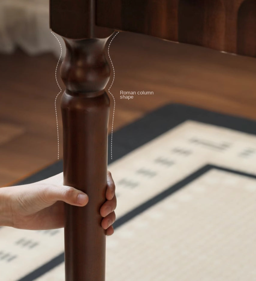 Black Walnut, Poplar, Cherry Solid Wood American Retro Rectangular Dining Table