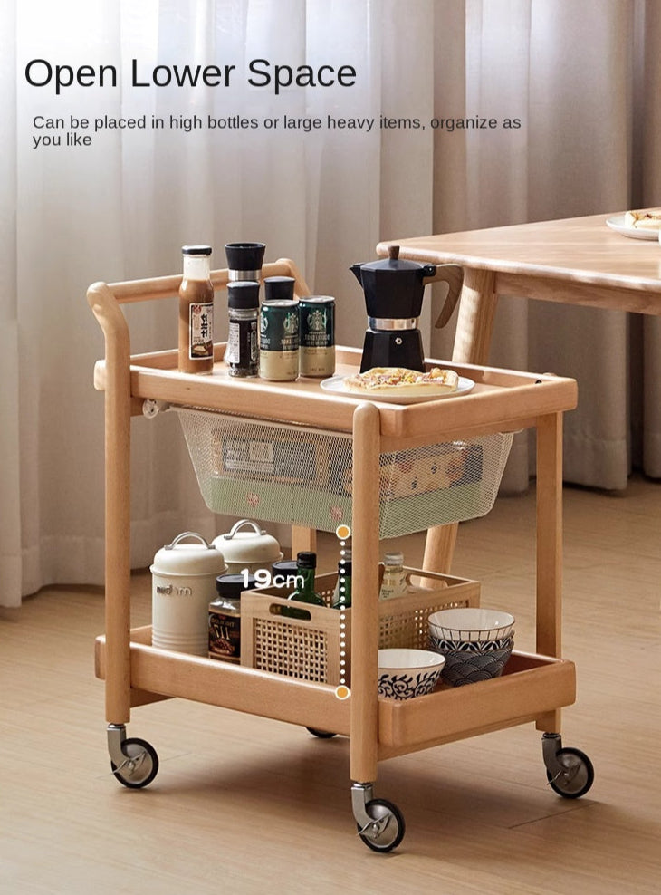 Beech Solid Wood Modern Side Table