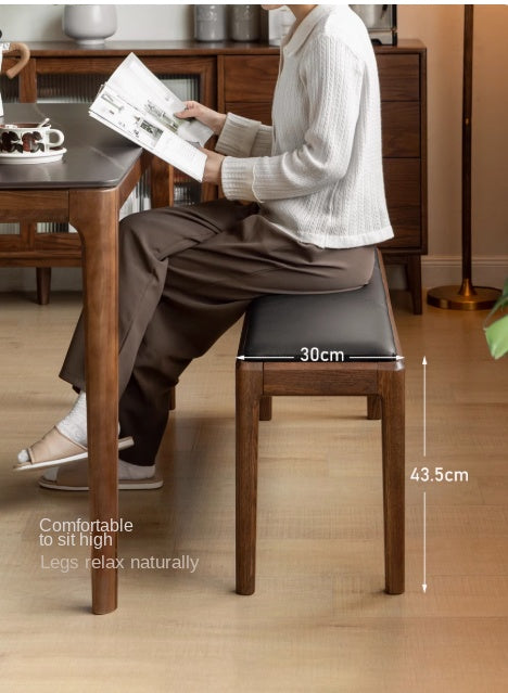 Black Walnut, Oak Solid Wood Nordic Soft Pack Long Bench