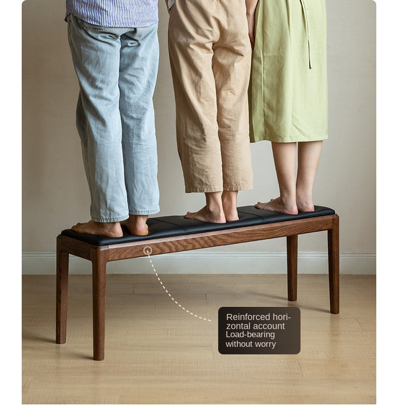 Black Walnut, Oak Solid Wood Nordic Soft Pack Long Bench