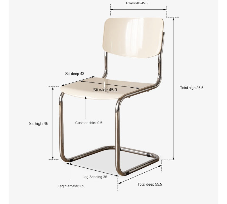 Set 2 pcs Suspended Bow Modern Dining Chair