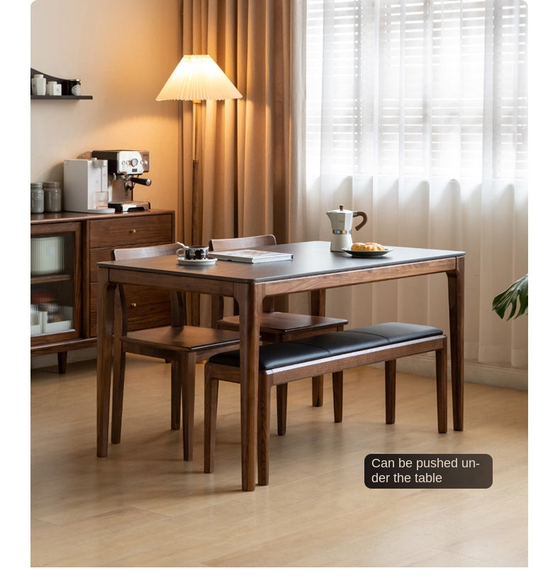 Black Walnut, Oak Solid Wood Nordic Soft Pack Long Bench