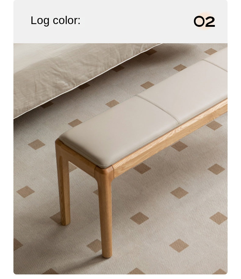 Black Walnut, Oak Solid Wood Nordic Soft Pack Long Bench